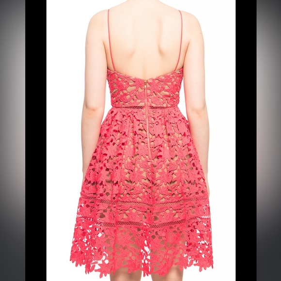 Self-Portrait Hot Pink Mini Azalea Dress - Picture 4 of 7